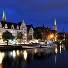 Lübecker Hafen bei Nacht