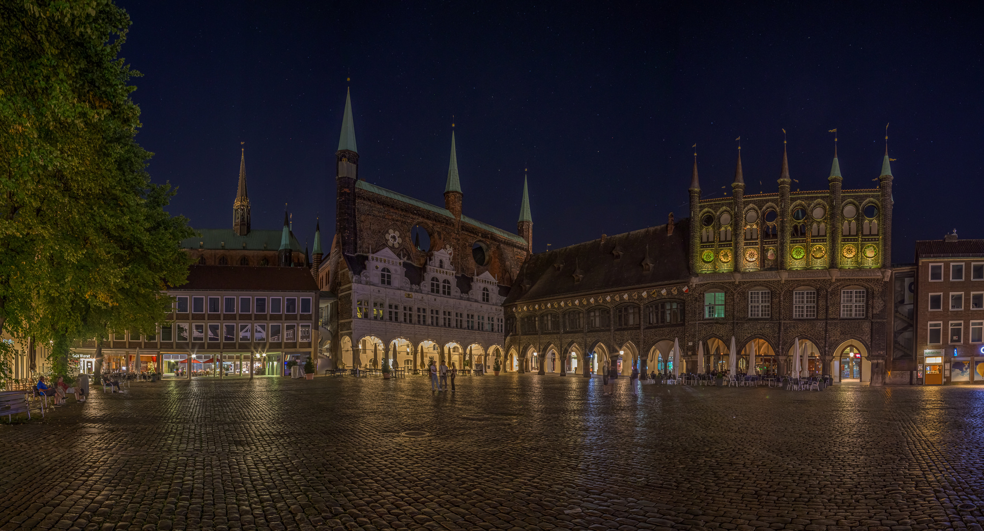 Lübecker Marktplatz - Panorama