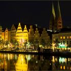 Lübeck/Trave bei Nacht