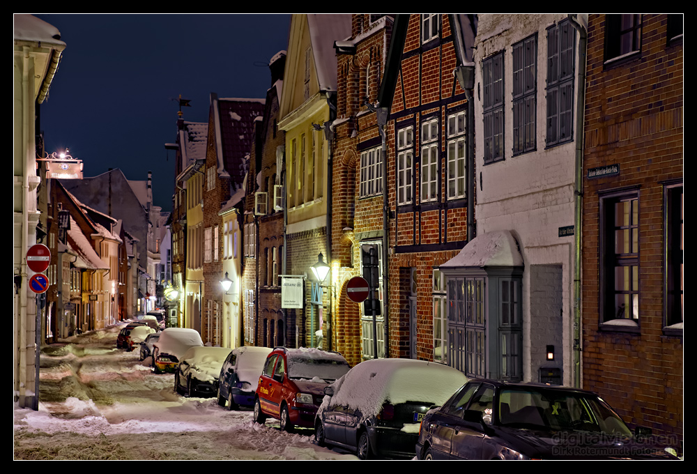Lüneburg im Schnee - Auf der Altstadt