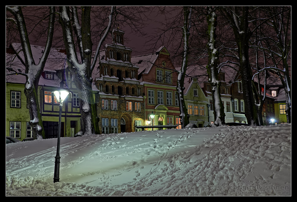 Lüneburg im Schnee - Johann-Sebastian-Bach-Platz /1.
