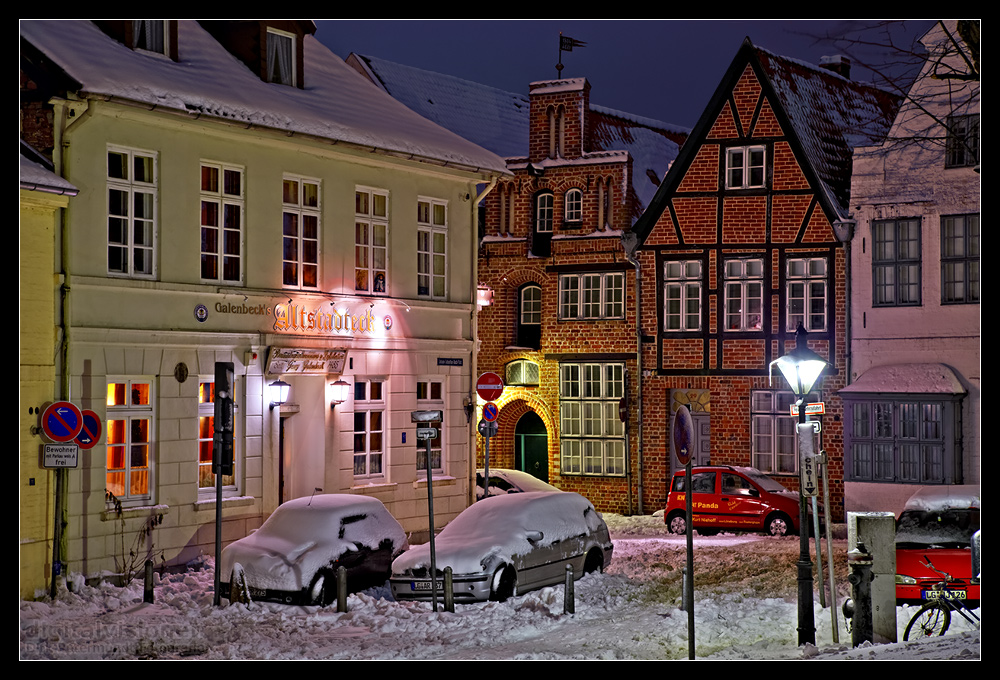 Lüneburg im Schnee - Johann-Sebastian-Bach-Platz /2.