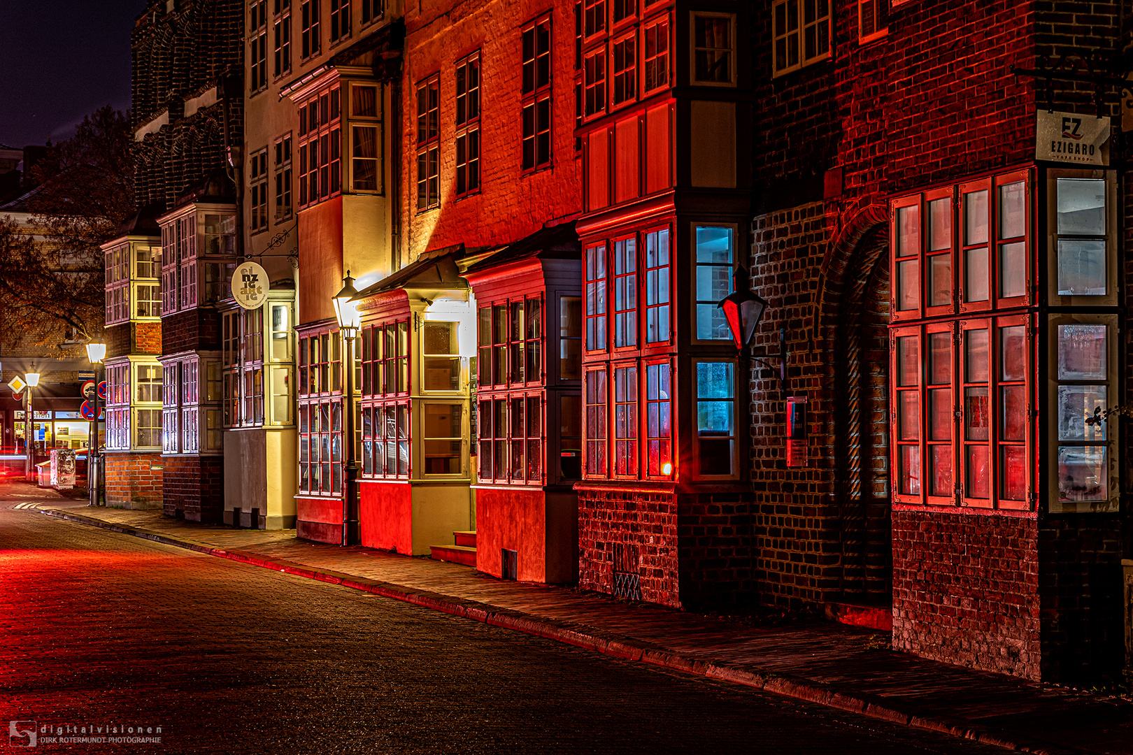 Lüneburg - Lünertorstraße bei Nacht