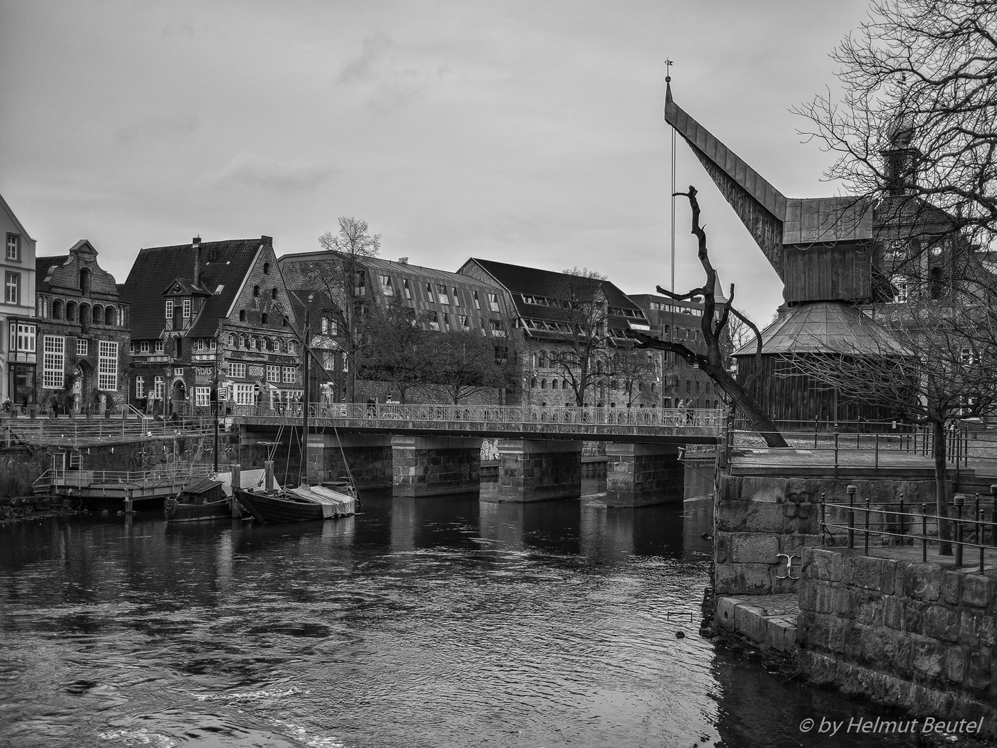 Lüneburg s/w - Alter Hafen