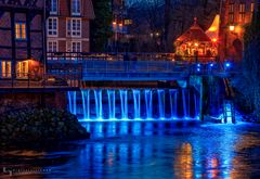 Lüneburger Brausebrücke in Blau