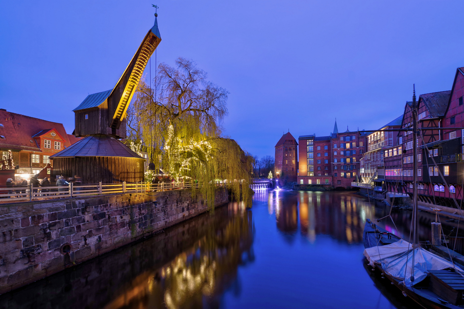 Lüneburger Hafen zur Adventszeit