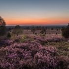 Lüneburger Heide - die Sonne geht schlafen