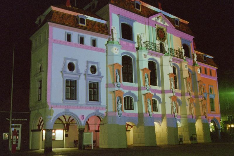 Lüneburger Rathaus bei Nacht