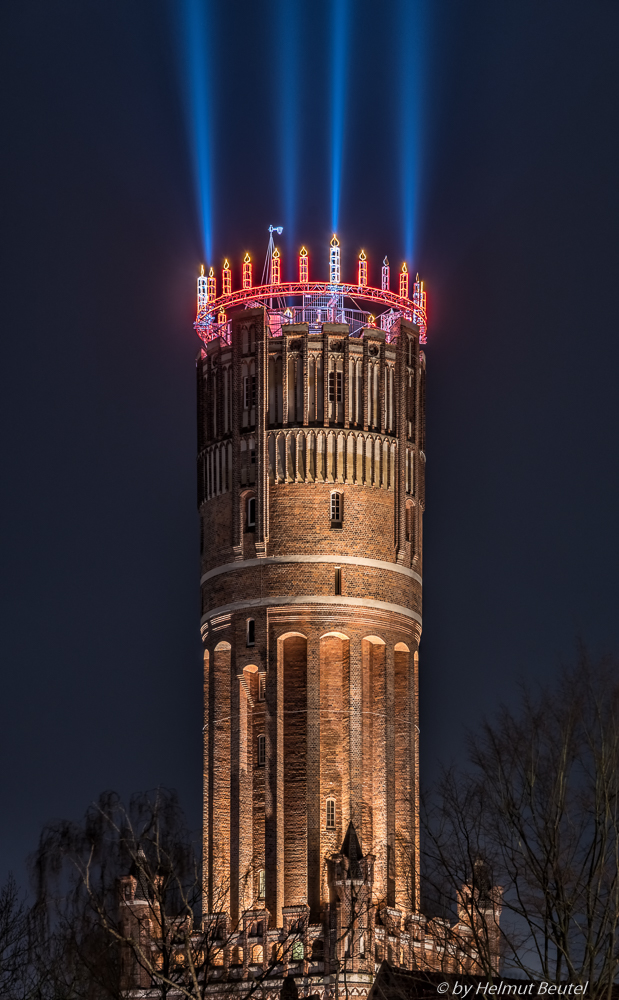 Lüneburger Wasserturm am 4. Advent