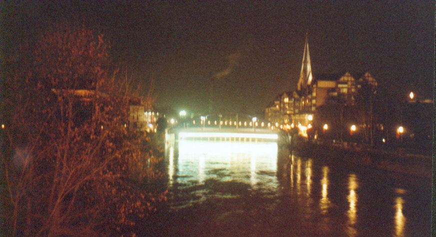 Lünen Lippe bei Nacht