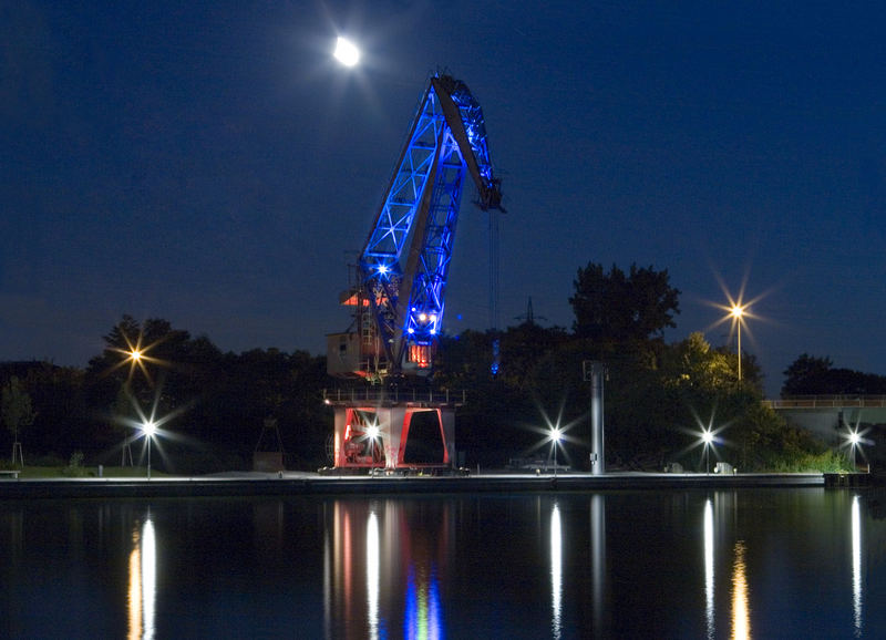 Lünen Preußenhafen im Abendlicht