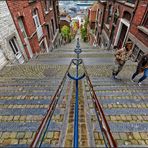 Lüttich/Liège wallonisch Lîdje: Treppe Montagne de Bueren