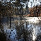 lueur sur un lac gelé