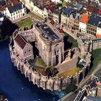 Luftaufnahme Burg Gravensteen Gent