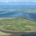 Luftaufnahme der Gezeiten-Insel Mandø/DK von Wikipedia.de