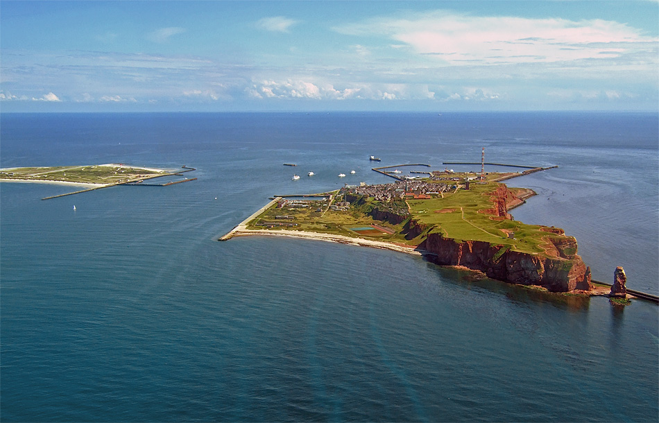 Luftaufnahme Helgoland mit Düne