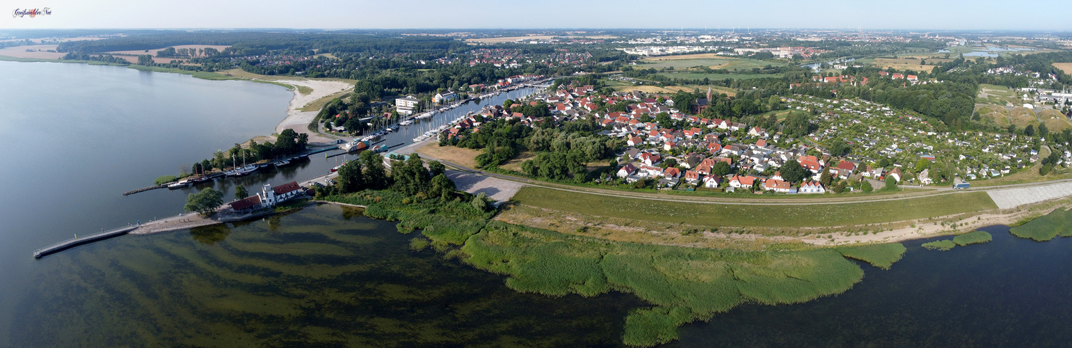 Luftaufnahme Panorama Greifswald-Wieck