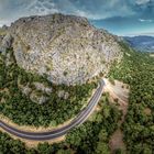 Luftaufnahme / Panorama vom Gebirge auf Mallorca (Serra de Tramuntana) 