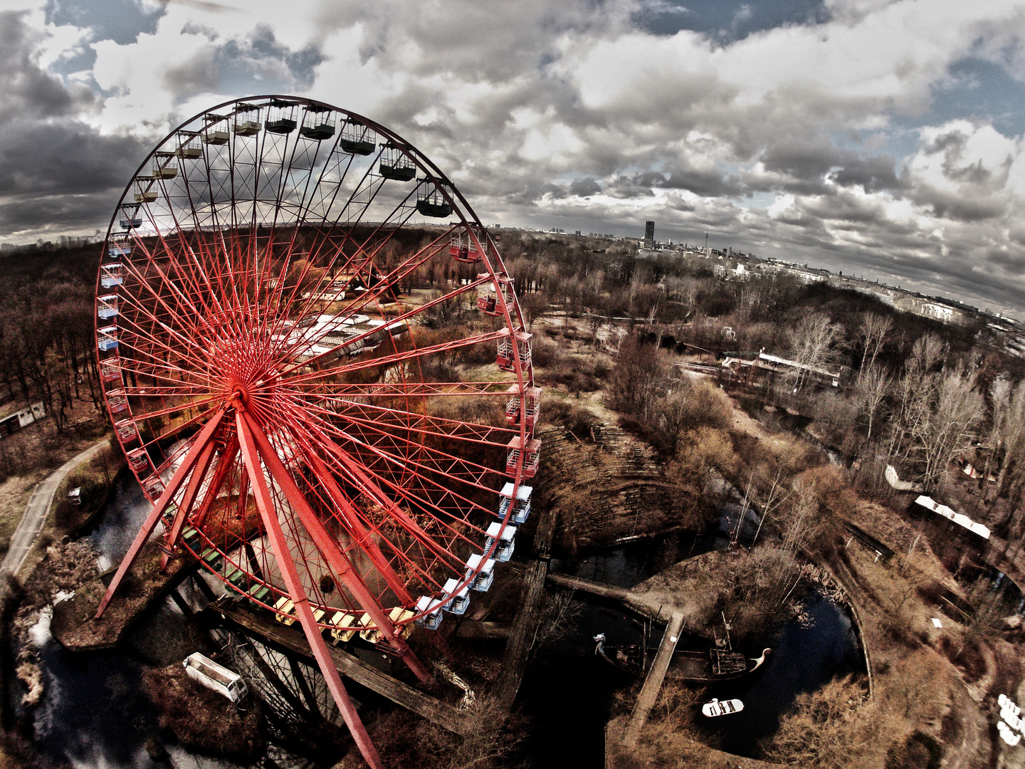 Luftaufnahme Spreepark Plänterwald, BErlin