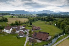 Luftaufnahme vom Kloster Frauenthal aus ca. 80m Höhe mit der Kameradrohne fotografiert.