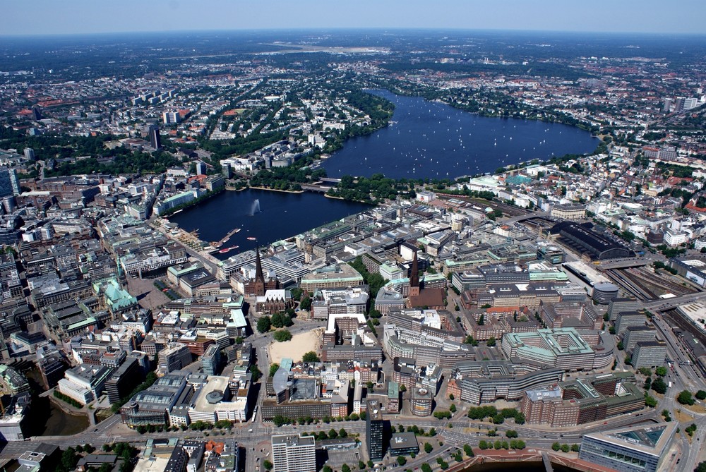 Luftaufnahme von Hamburg