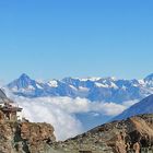 Luftaufnahme während der Fahrt vom Kleinmatterhorn, wobei...