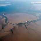 Luftbild aus dem Nationalpark Nordfriesischen Wattenmeer