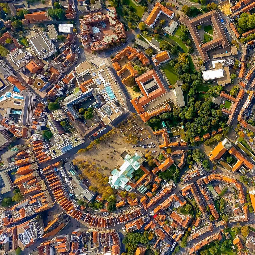 Luftbild der Altstadt von Münster Westfalen