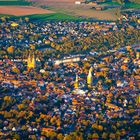 Luftbild der Altstadt von Soest im Herbst