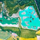 Luftbild der Blauen Lagune von Beckum im Münsterland