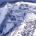 Luftbild der Bobbahn in Winterberg im Sauerland