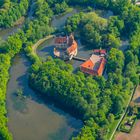 Luftbild der Burg Vischering in Lüdinghausen