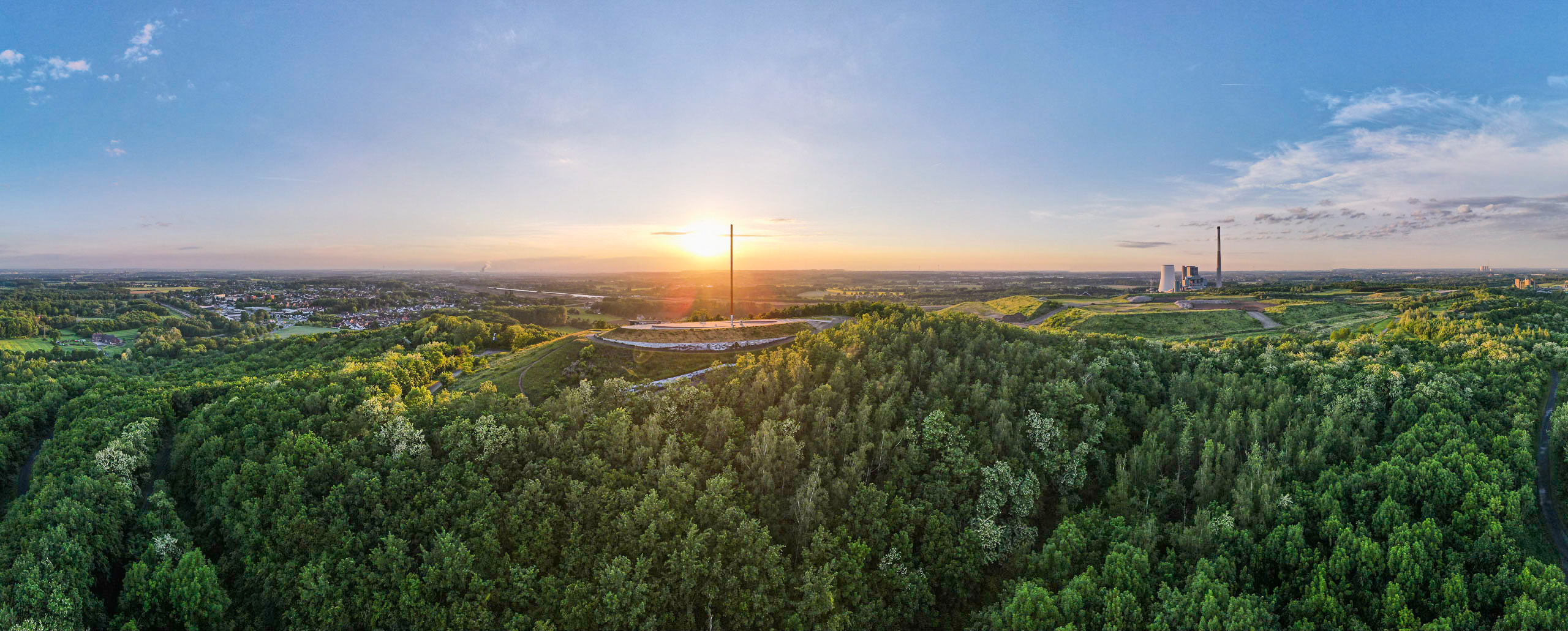 Luftbild der Halde Großes Holz in Bergkamen