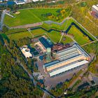 Luftbild der Jahrhunderthalle im Westpark Bochum