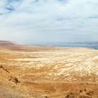 Luftbild der Judäischen Wüste mit dem Toten Meer