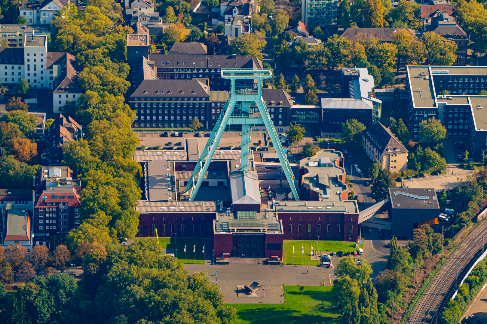 Luftbild vom Deutschen Bergbaumuseum in Bochum