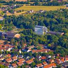 Luftbild vom Glaselefanten im Maximilianpark Hamm