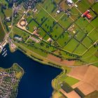 Luftbild vom Römermuseum Xanten am Niederrhein