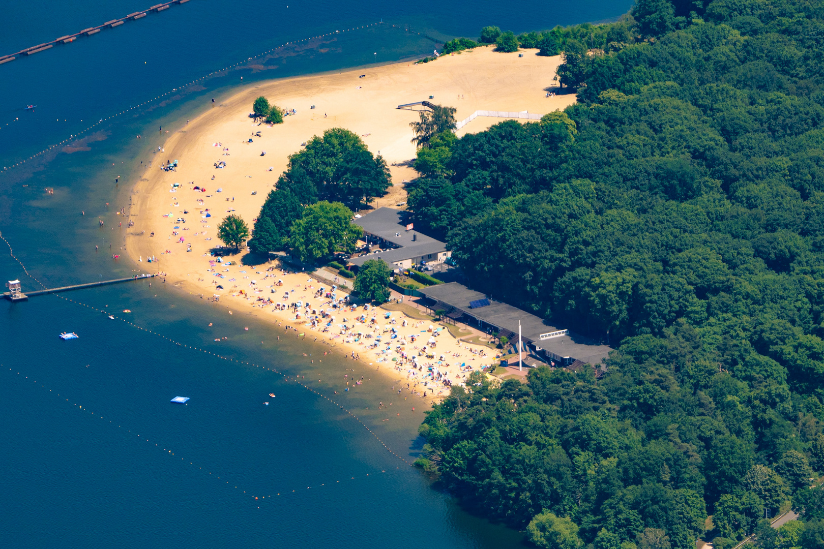 Luftbild vom Seebad in Haltern am See Foto & Bild landschaft, bach