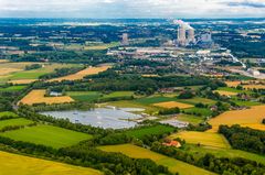 Luftbild von Hamm Uentrop mit dem Haarener See