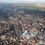 Luftbild von Jena mit Blick Richtung Weimar