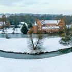 « Luftbild Wasserschloss Herten im Winter »