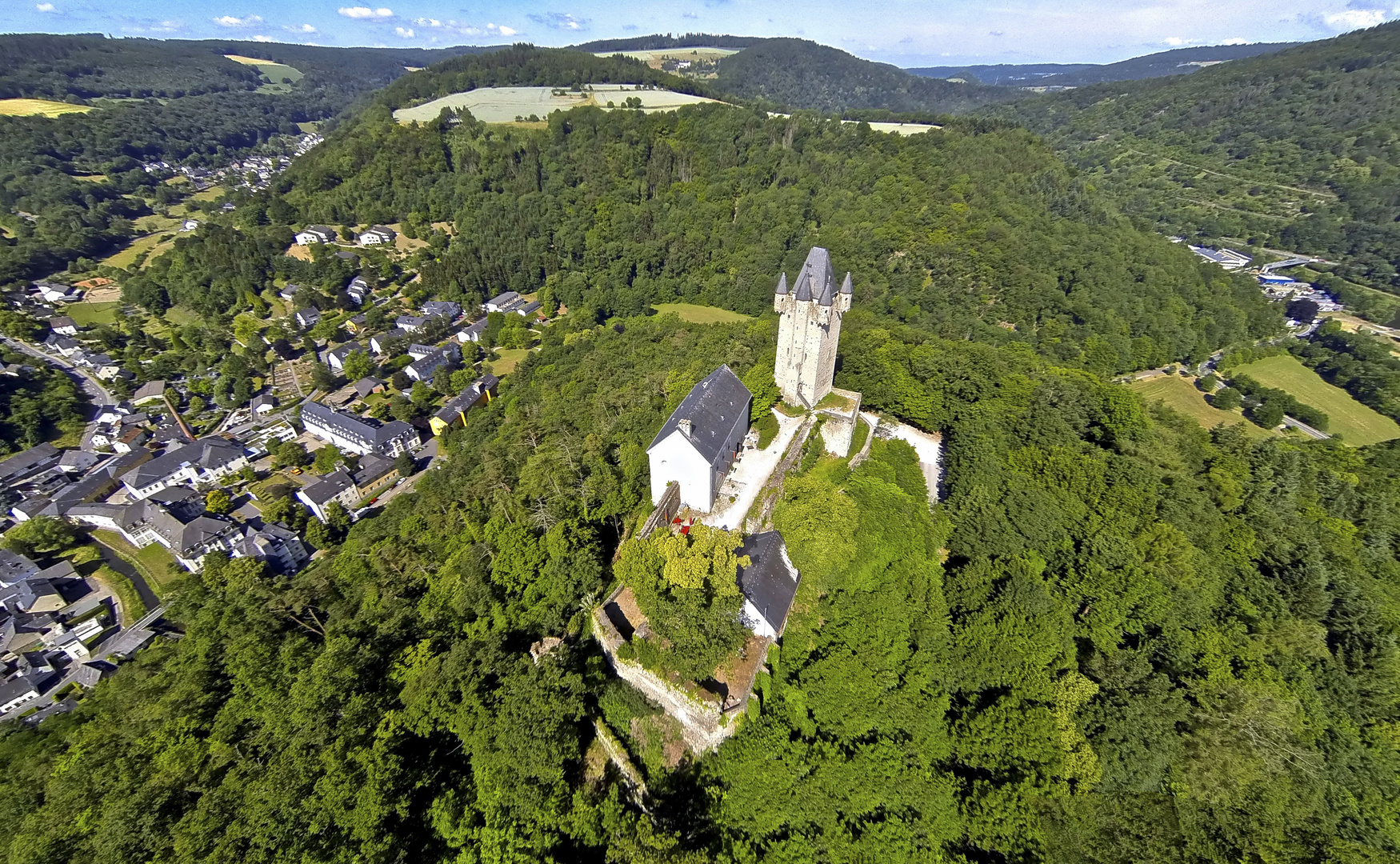 Luftbildaufnahme Burg Nassau