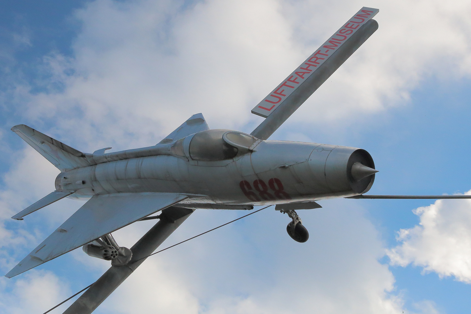 Luftfahrtmuseum-Werbung an der Messe Hannover