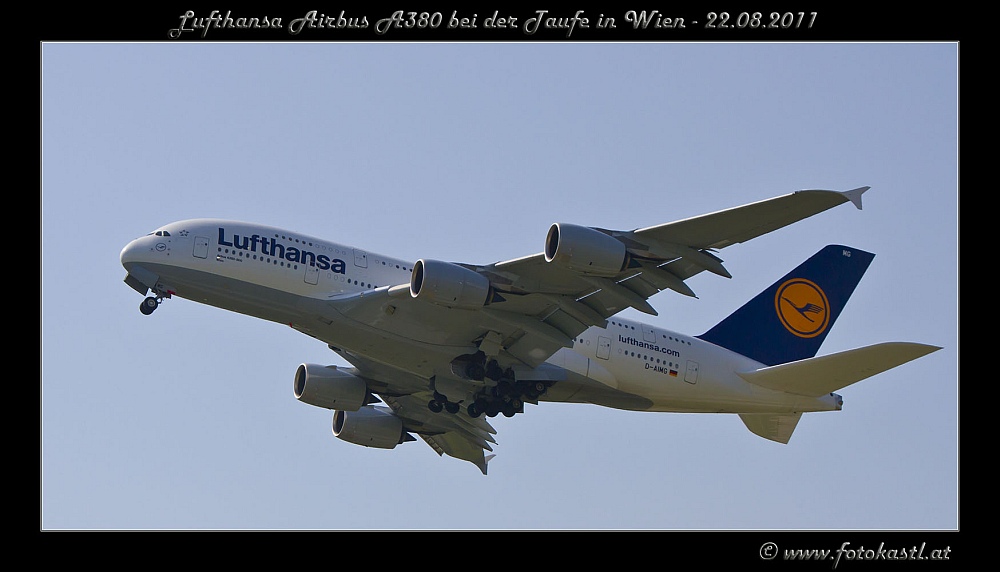 Lufthansa A380 am Heimweg nach Frankfurt