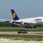 Lufthansa A380 first (and last?) touch down in Hannover Airport