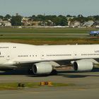 Lufthansa B747-830 in Boston