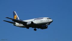 Lufthansa beim Landeanflug