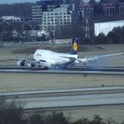 Lufthansa Boeing 747-8 landet in Washington DC