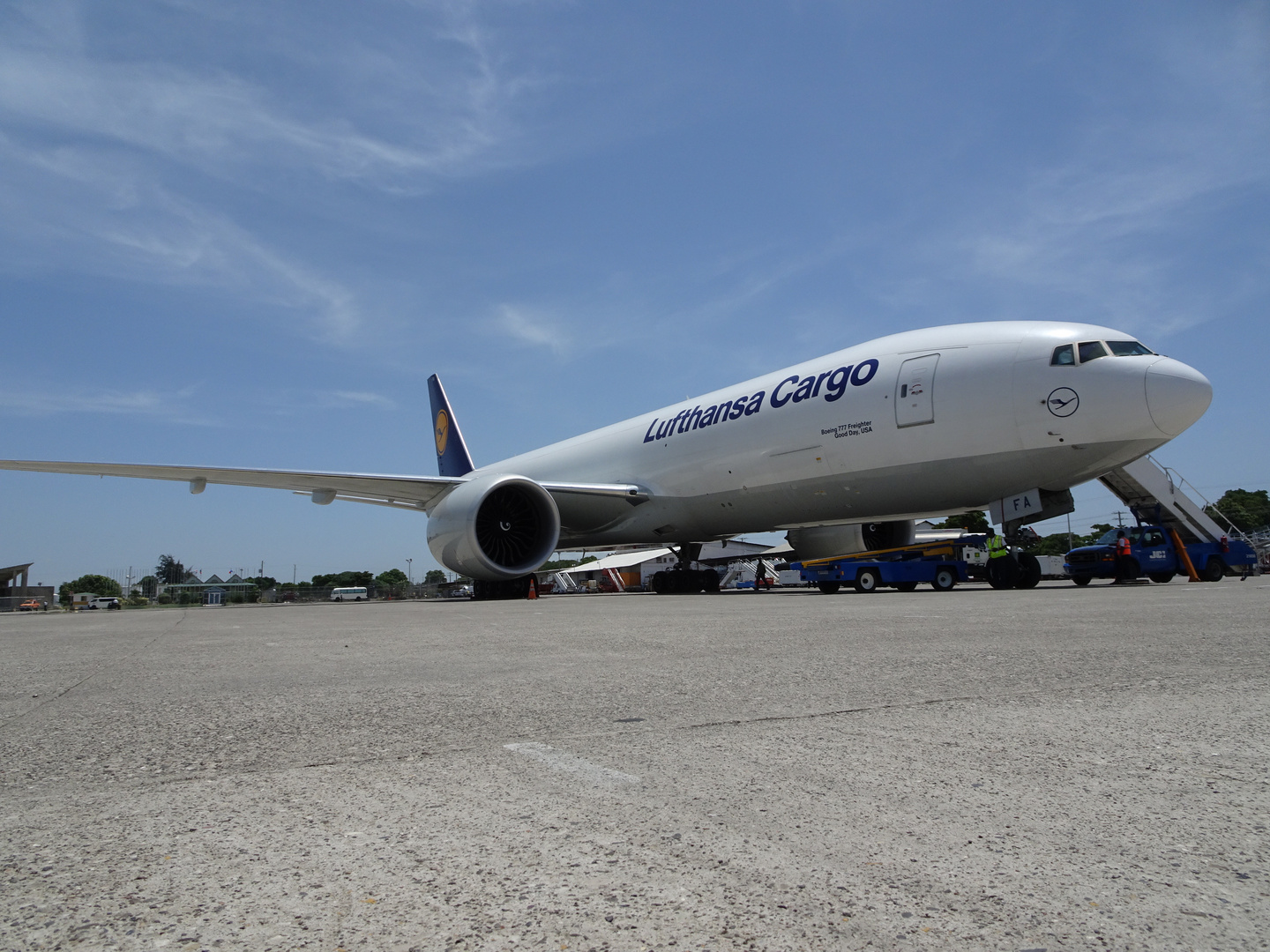 Lufthansa Cargo B777F @ Port au Prince 